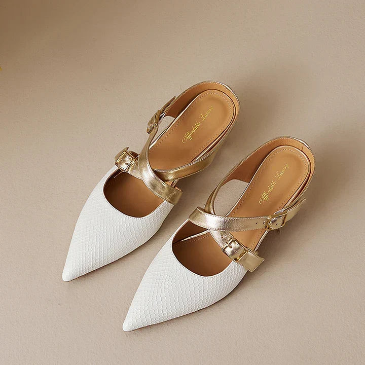 Zelle | Leather Mules