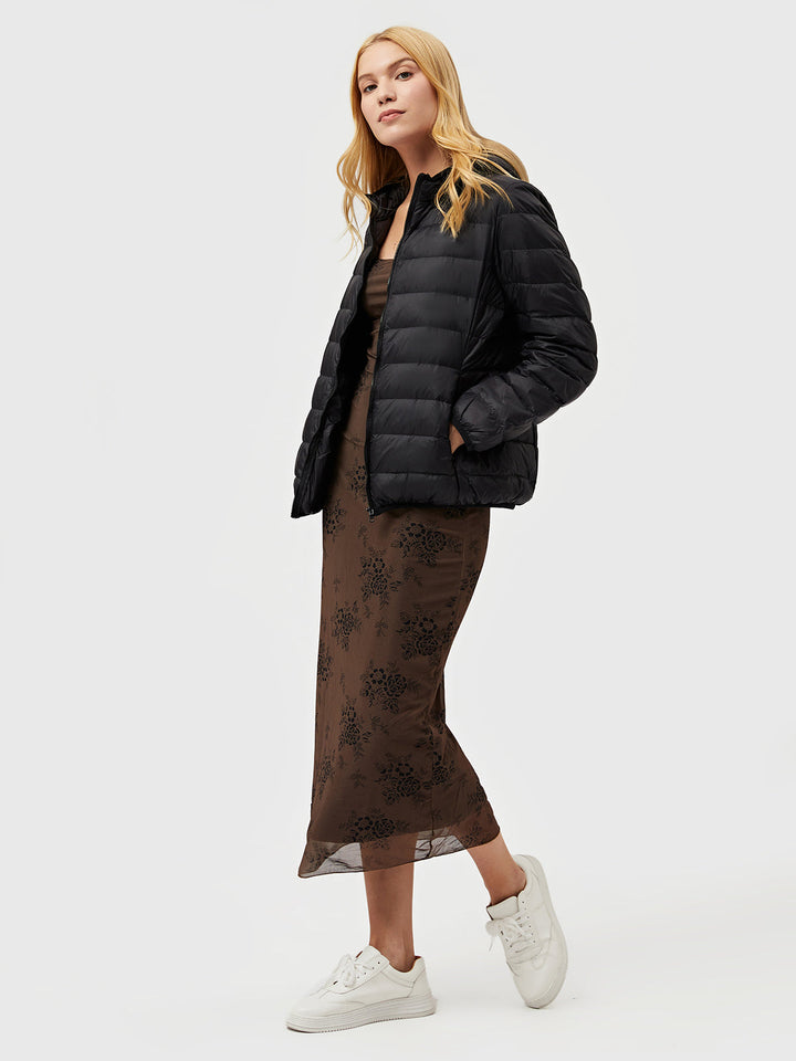 Lightweight Puffer Jacket with Down Filling