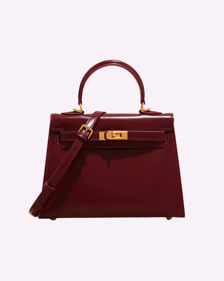 Elegant Burgundy Leather™ - Mini Bag