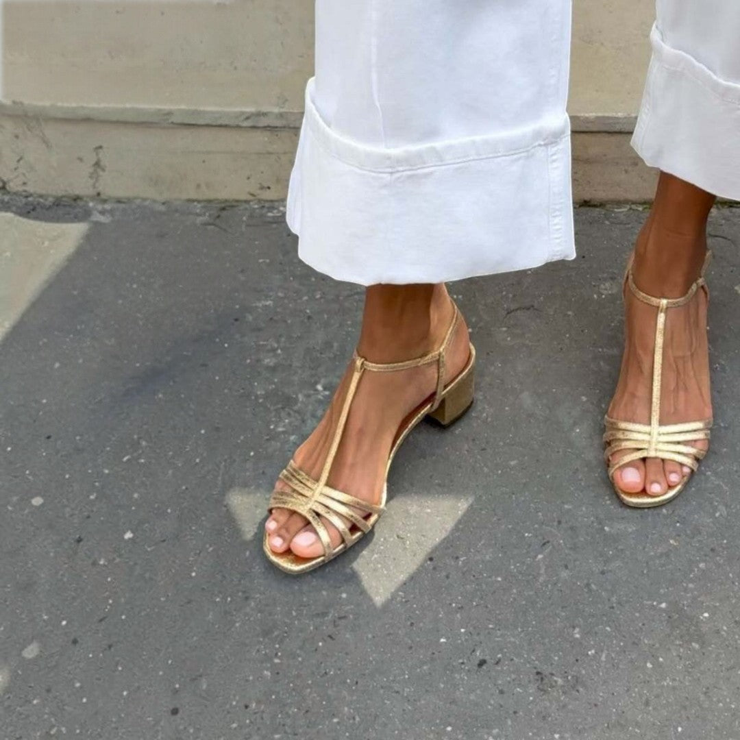 Allegra | Golden Sandals: Daily Elegance for Every Day