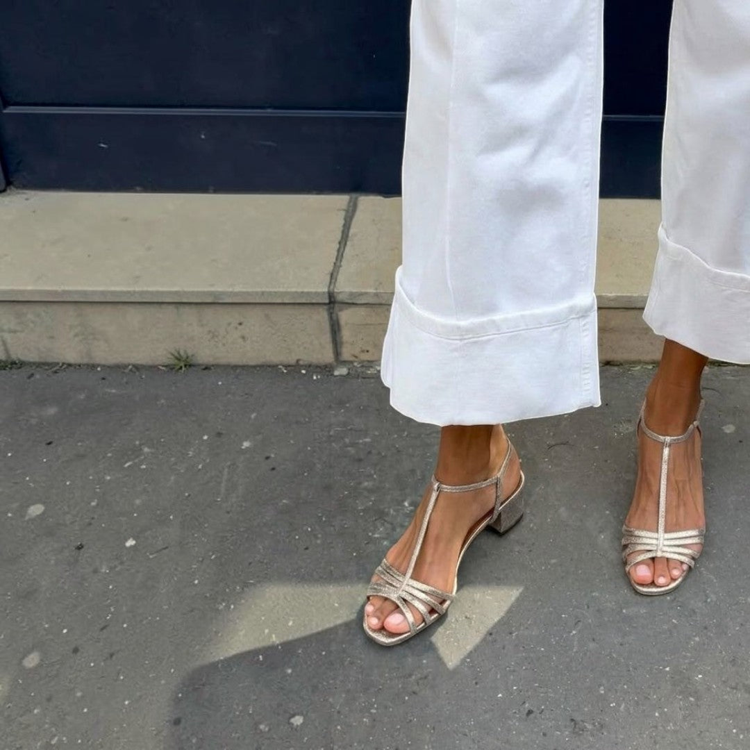 Allegra | Golden Sandals: Daily Elegance for Every Day