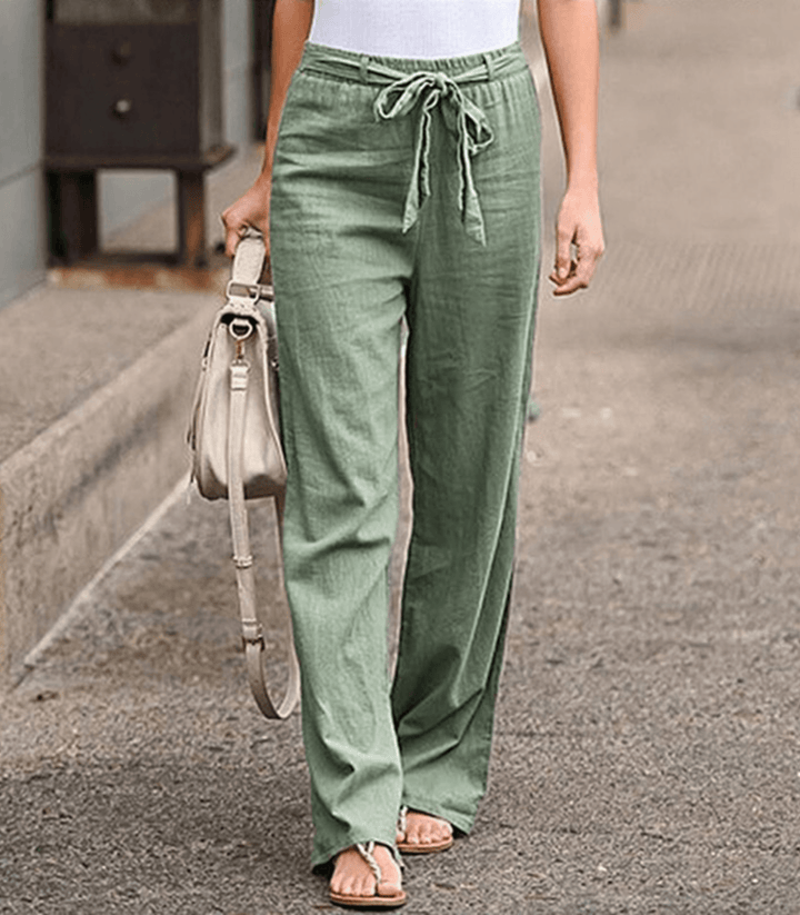 Joleen - Relaxed Fit Women's Pants with Drawstring and Elastic Waist