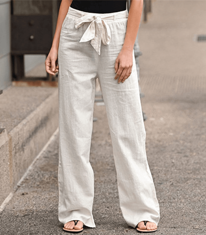 Joleen - Relaxed Fit Women's Pants with Drawstring and Elastic Waist