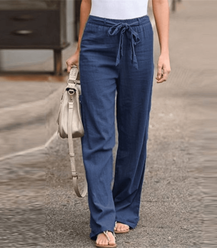 Joleen - Relaxed Fit Women's Pants with Drawstring and Elastic Waist