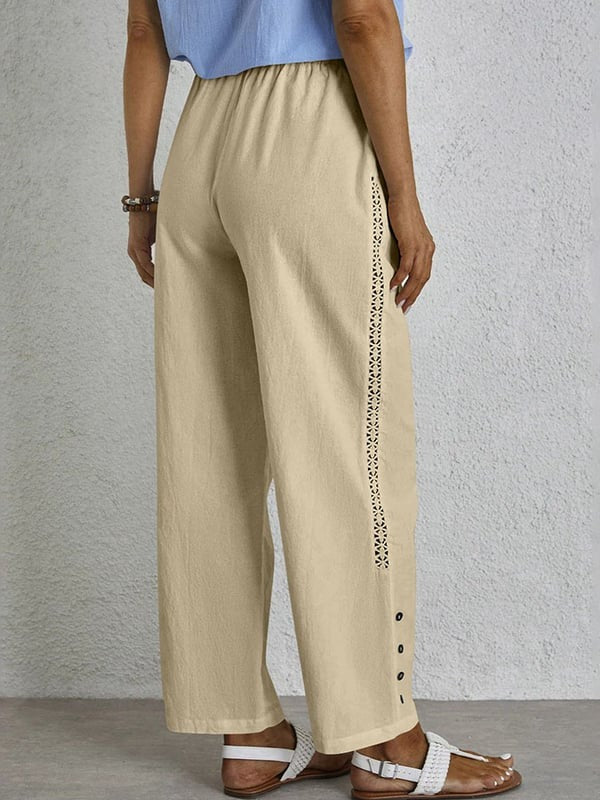 Shania - Relaxed Fit Pants with Buttons