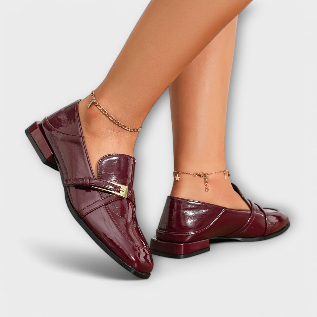 Isabel - Burgundy Moccasins