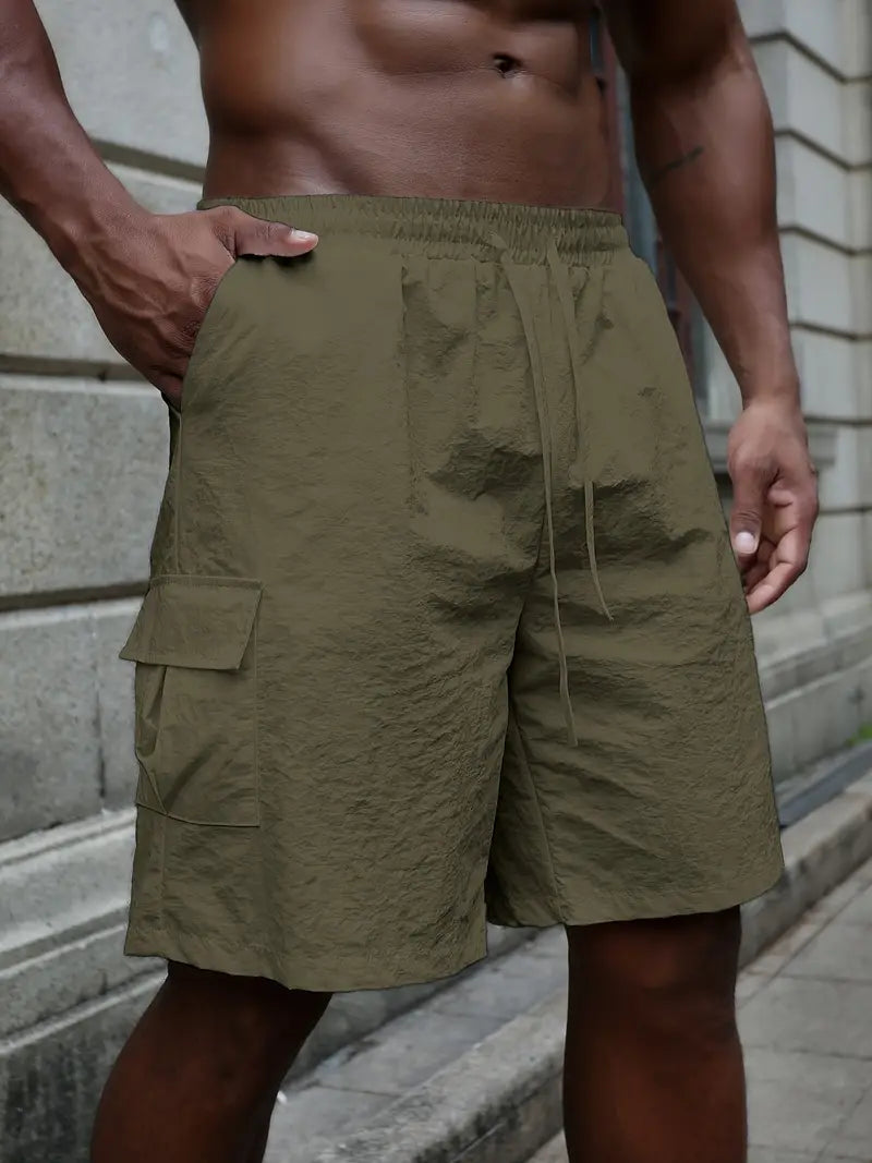 Breathable Shorts with Elastic Waistband