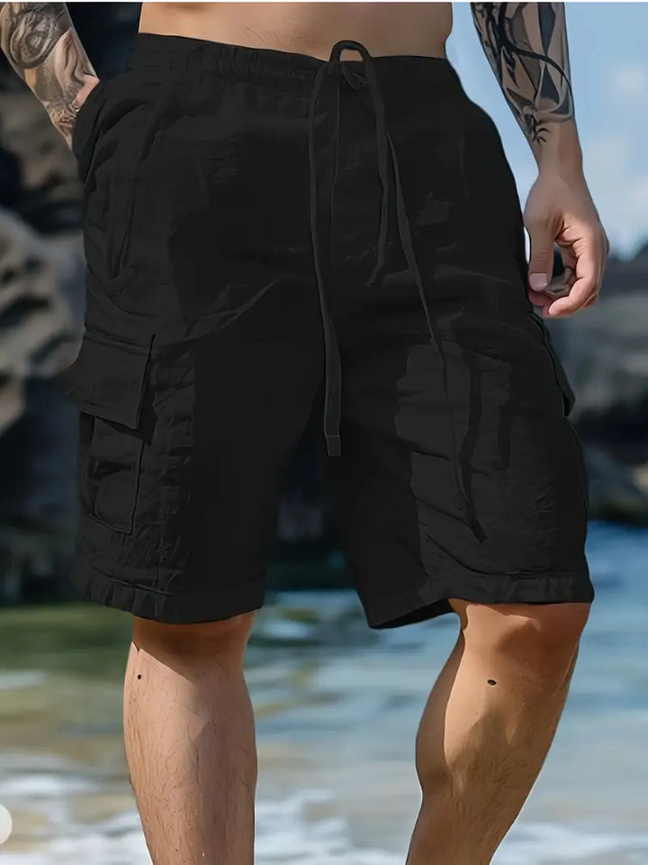 Breathable Shorts with Elastic Waistband