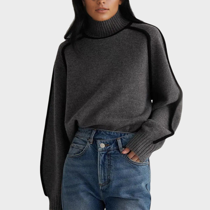 Bárbara - High Neck Knit Blouse