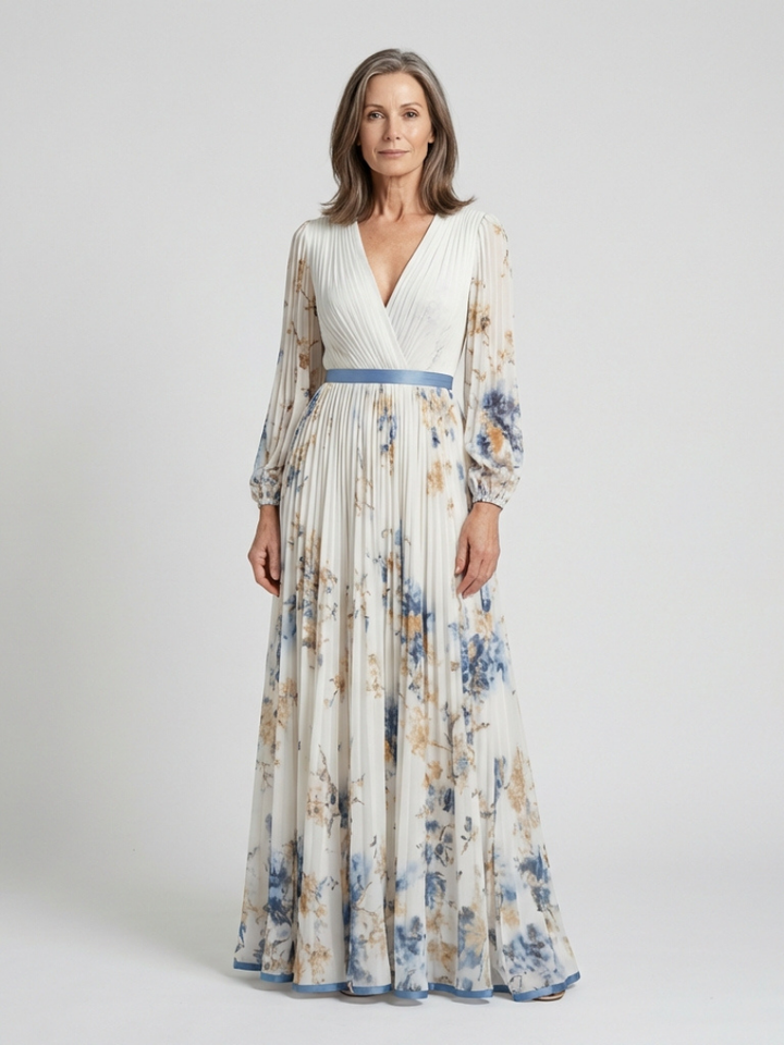 Long Sleeve Floral Maxi Dress Lavinia