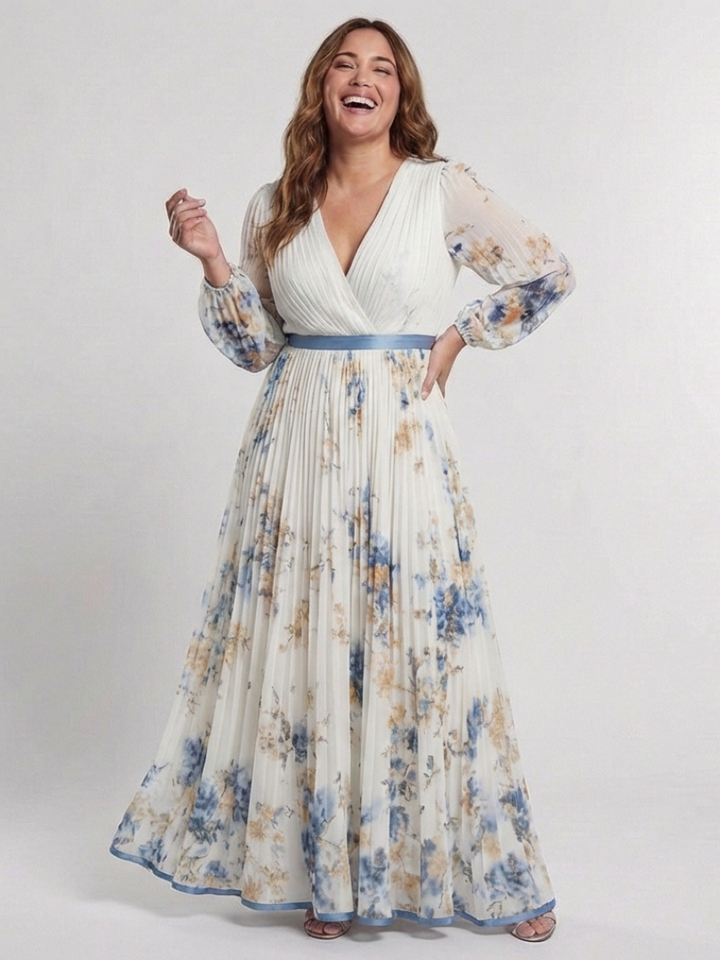 Long Sleeve Floral Maxi Dress Lavinia