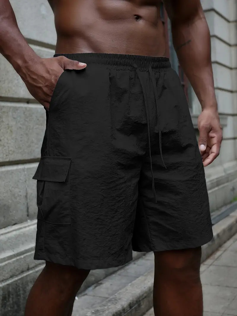 Breathable Shorts with Elastic Waistband