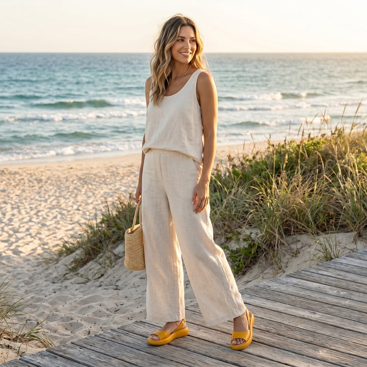 Cláudia - Flat Sandals with Anatomical Sole, Comfort, and Style