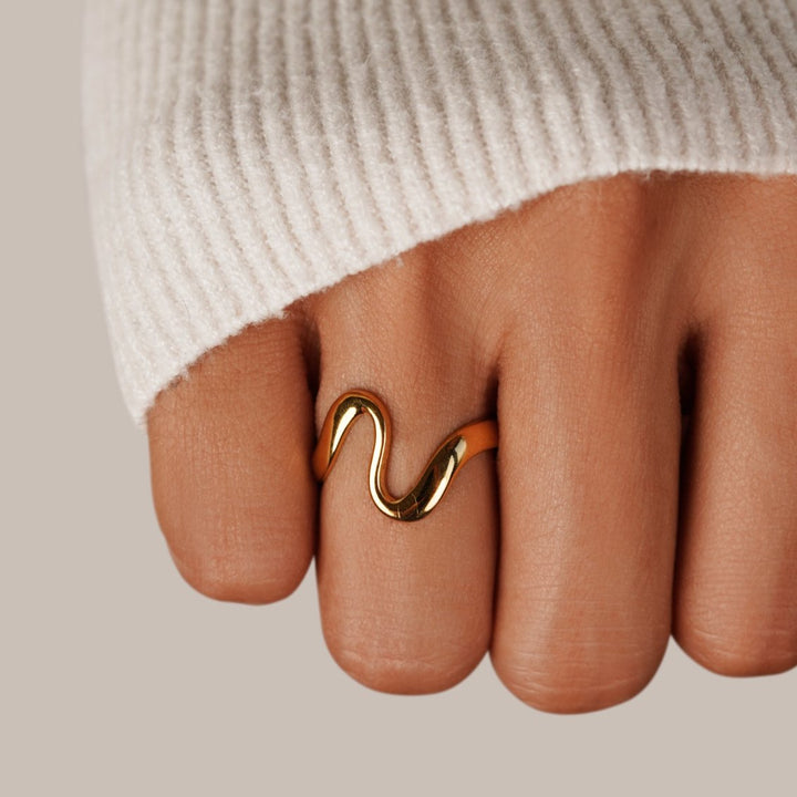 WAVE GOLD RING