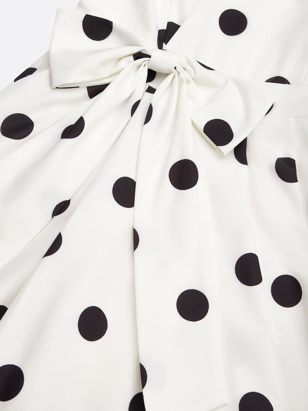 Black-and-White Classic Polka Dot French Sleeveless Midi Dress