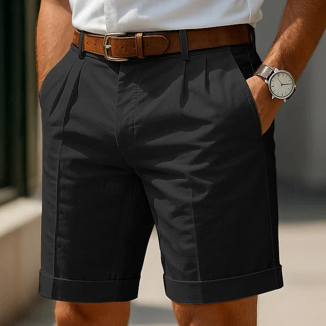 Summer Pleated Chino Shorts
