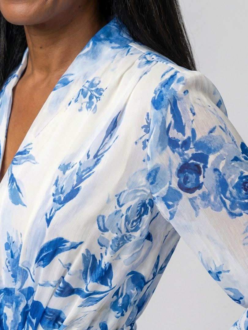 Lillian Floral Wrap Maxi Dress
