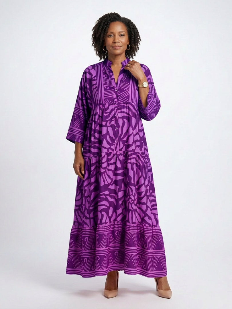 Marielle Button Midi Dress