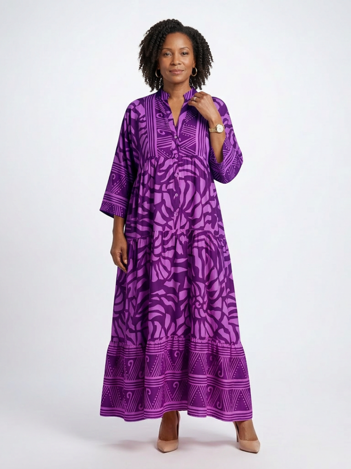 Marielle Button Midi Dress