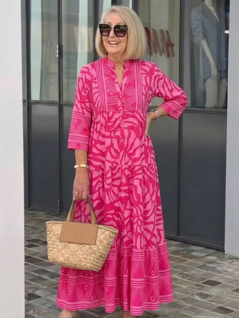 Marielle Button Midi Dress