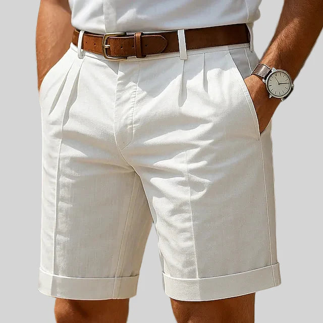Summer Pleated Chino Shorts