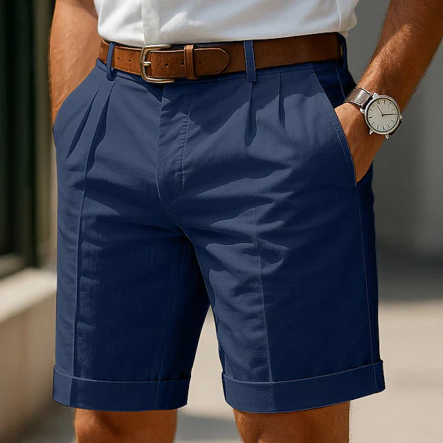 Summer Pleated Chino Shorts