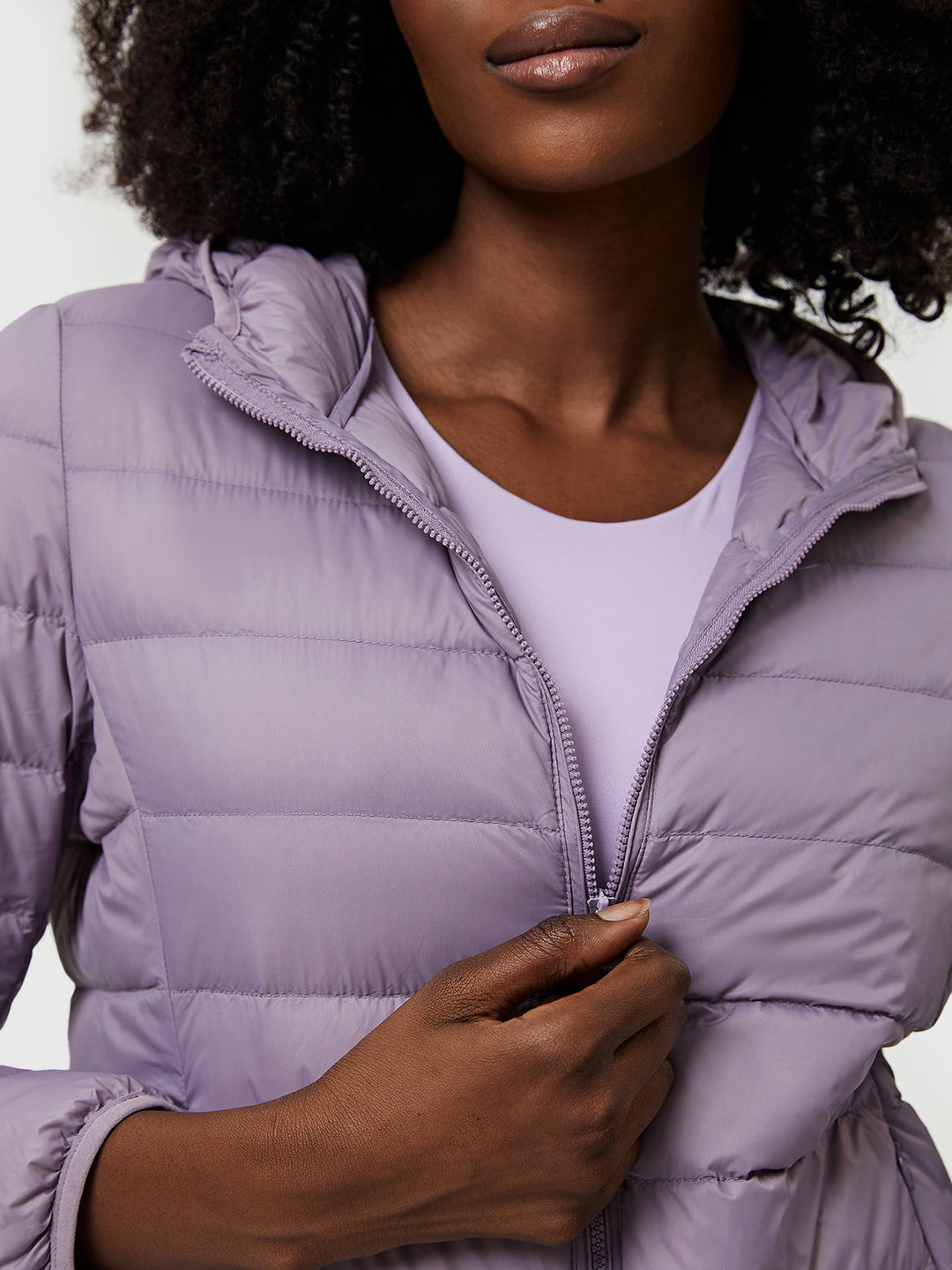 Lightweight Puffer Jacket with Down Filling