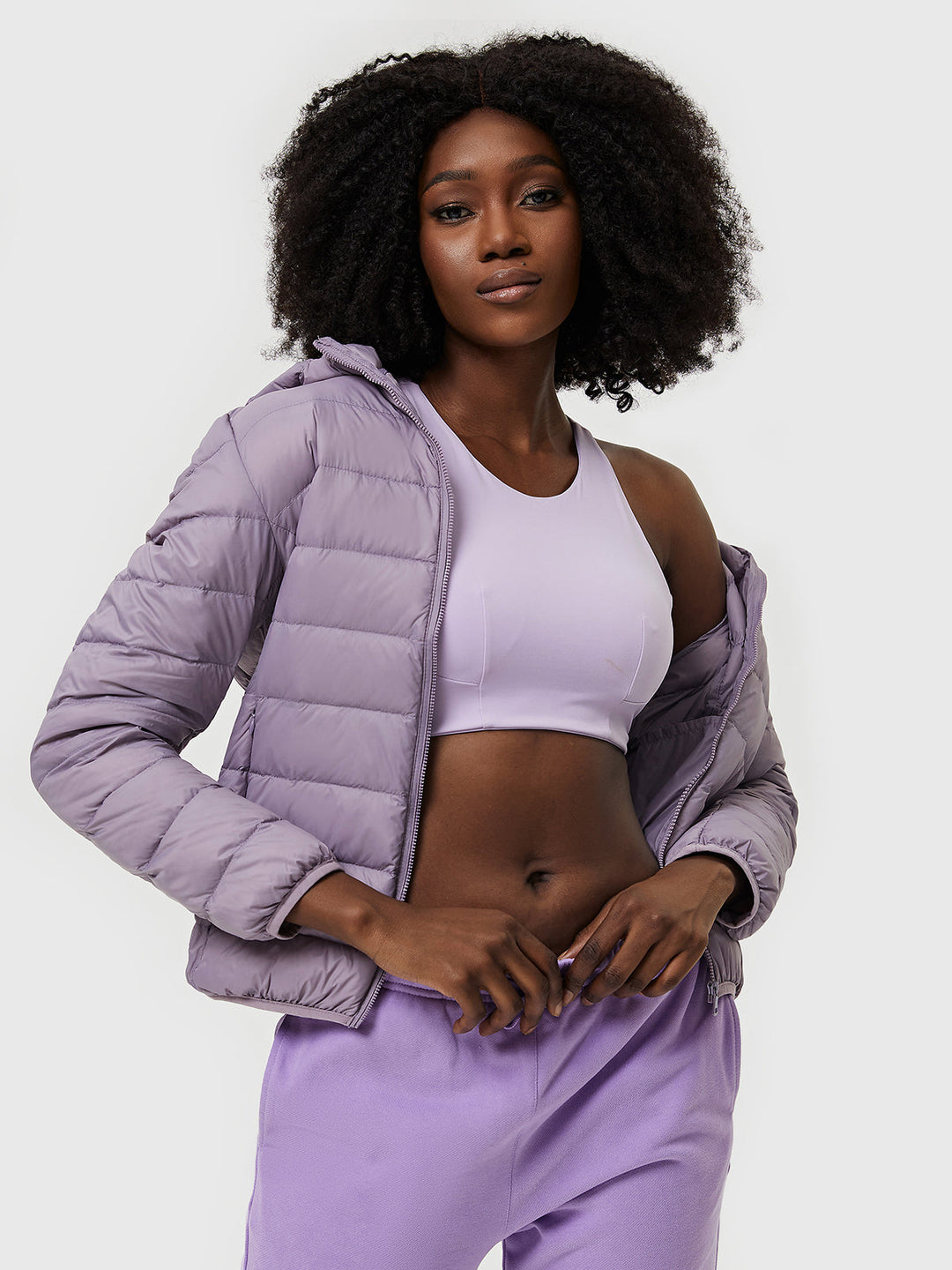 Lightweight Puffer Jacket with Down Filling